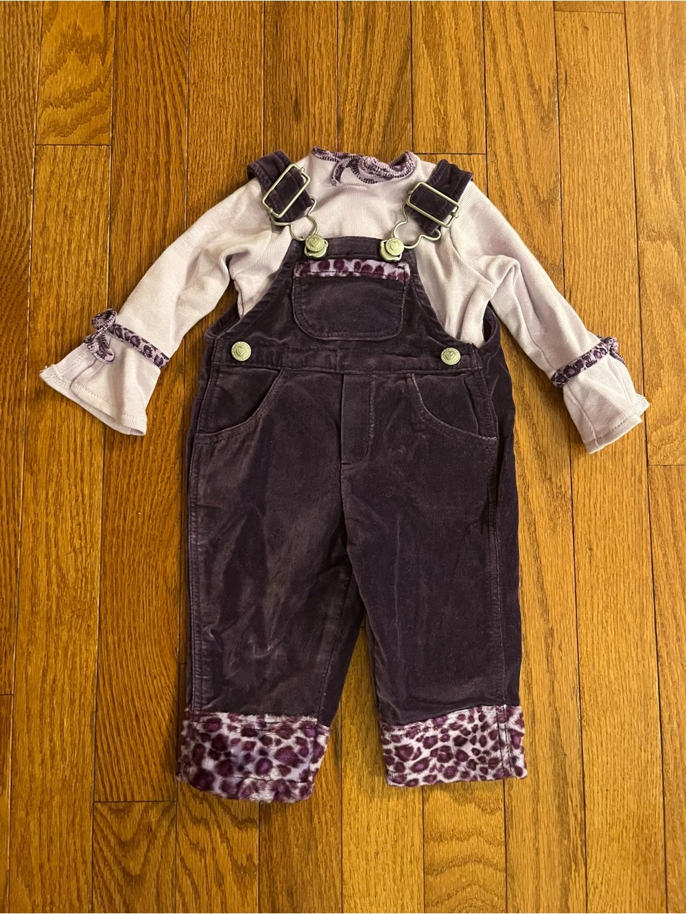 Vintage My Twinn Doll Plum Corduroy Overalls & Shirt Set (Fits 23" Dolls)